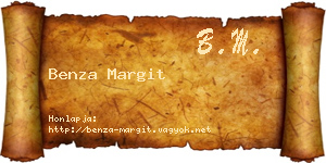 Benza Margit névjegykártya